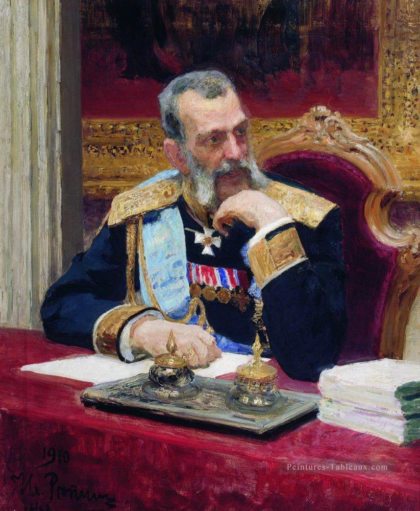 portrait de vladimir aleksandrovich 1910 Ilya Repin Peintures à l'huile